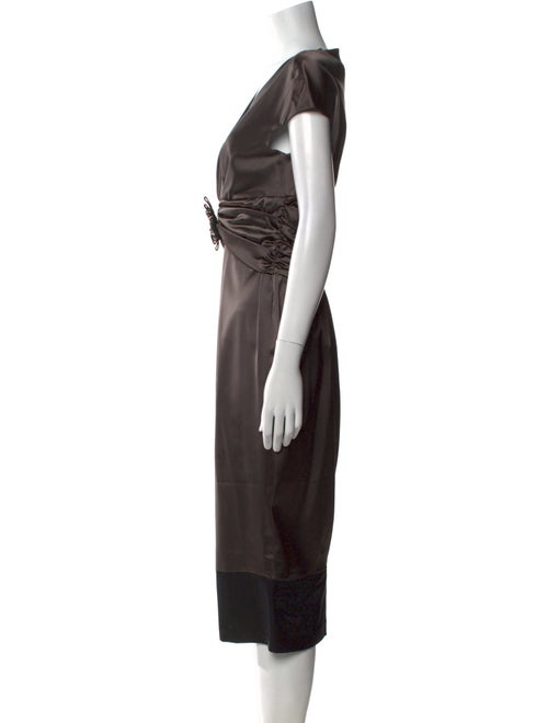 Max Mara V-Neck Midi Length Dress