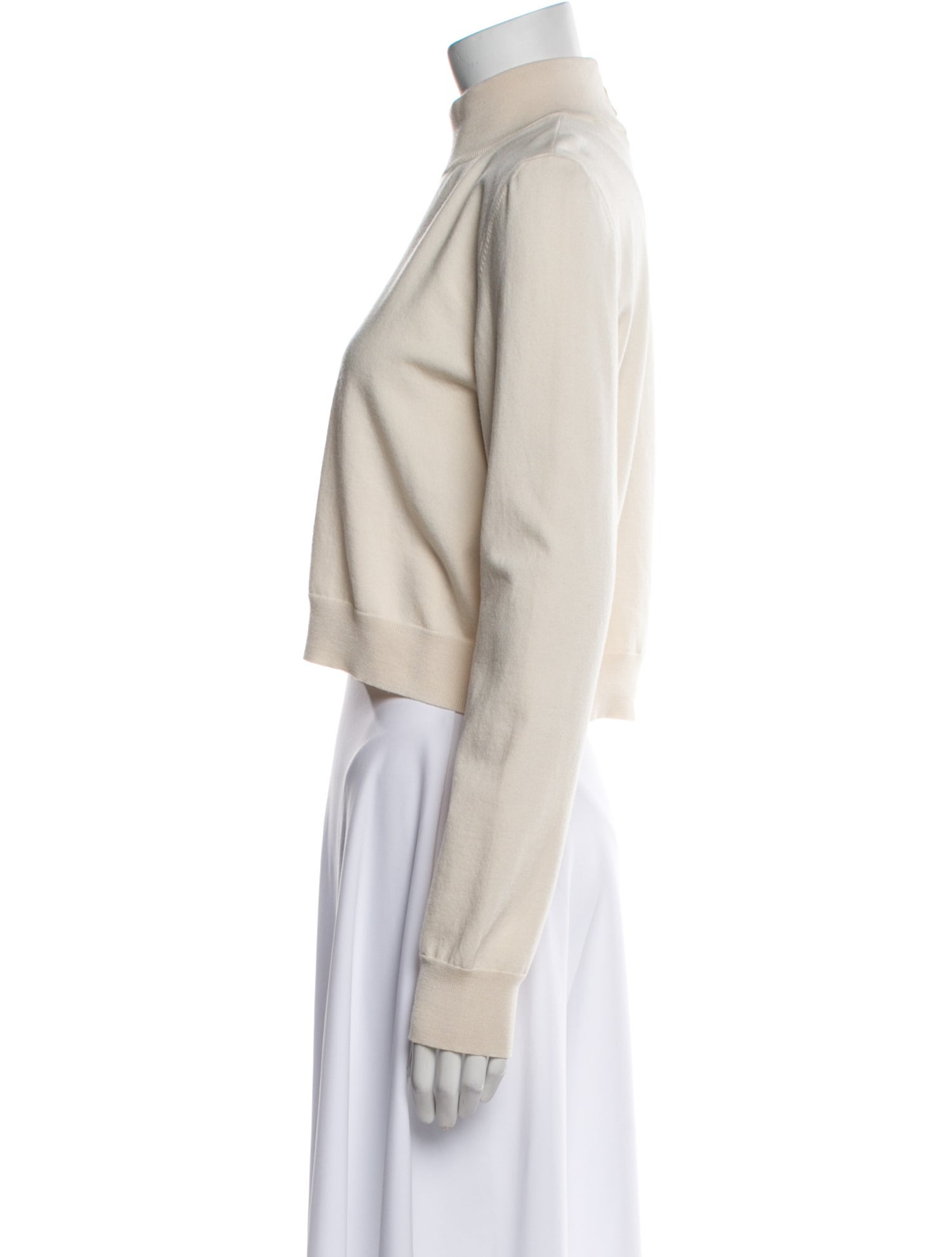 Max Mara Virgin Wool Mock Neck Sweater