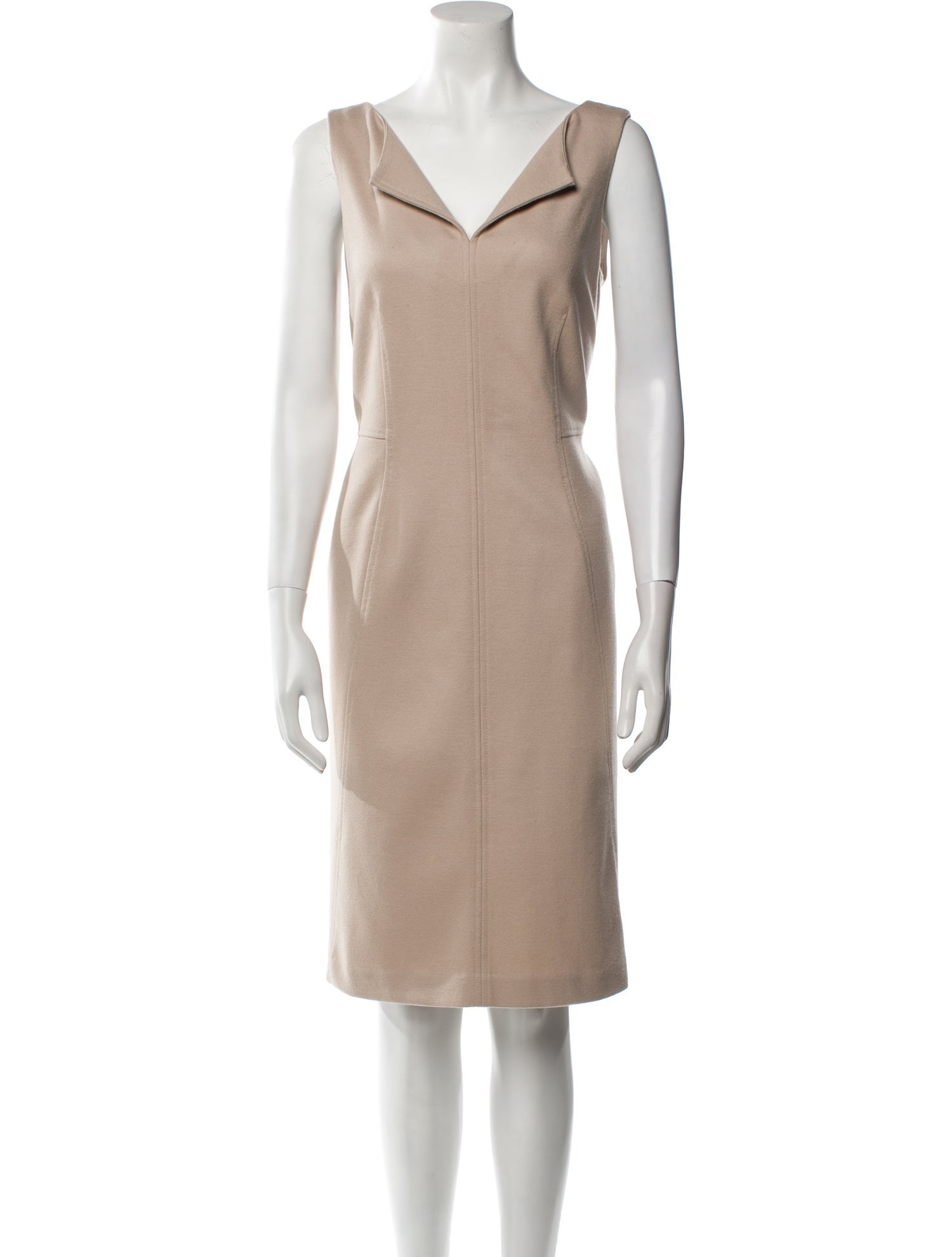 Max Mara Virgin Wool Knee-Length Dress