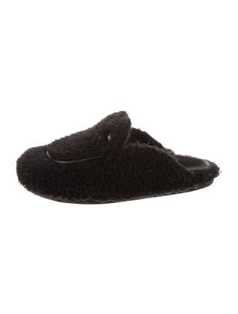 Max Mara Faux Fur Studded Accents Mules