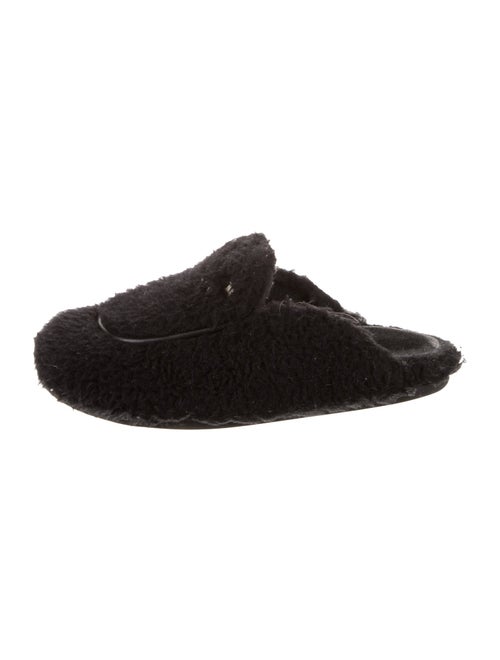 Max Mara Faux Fur Studded Accents Mules