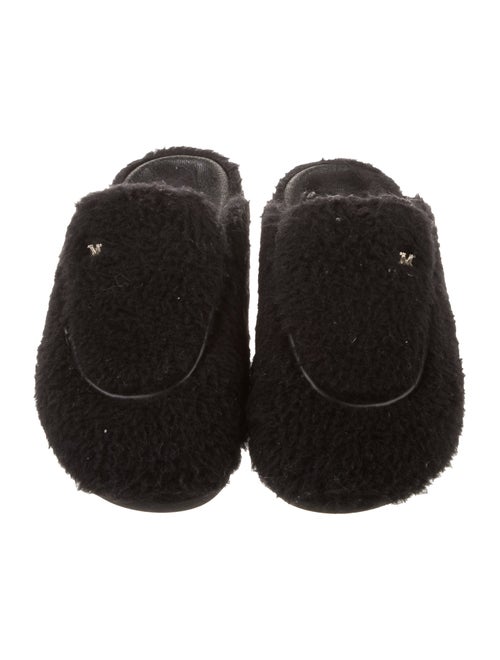 Max Mara Faux Fur Studded Accents Mules