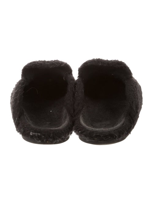 Max Mara Faux Fur Studded Accents Mules