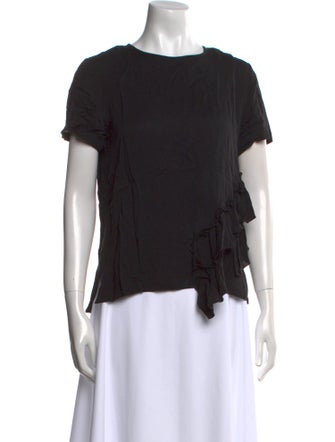 Max Mara Silk Crew Neck Blouse