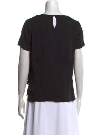 Max Mara Silk Crew Neck Blouse