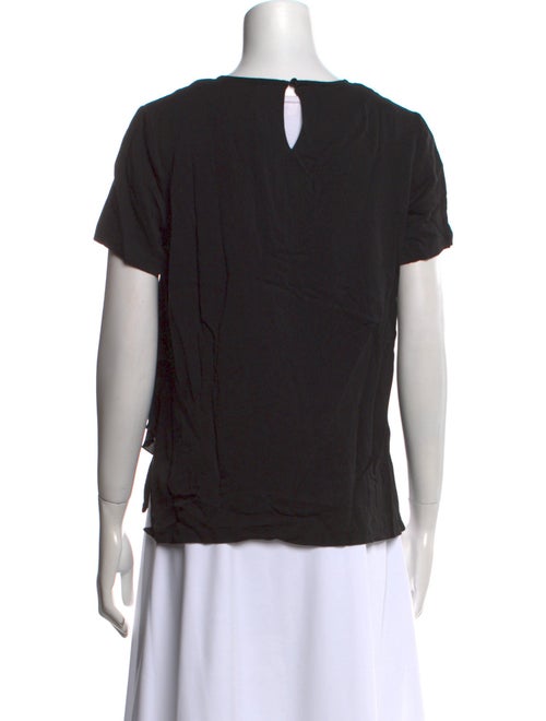 Max Mara Silk Crew Neck Blouse