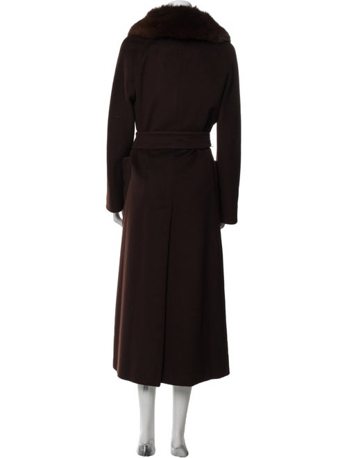 Max Mara Virgin Wool Faux Fur Coat