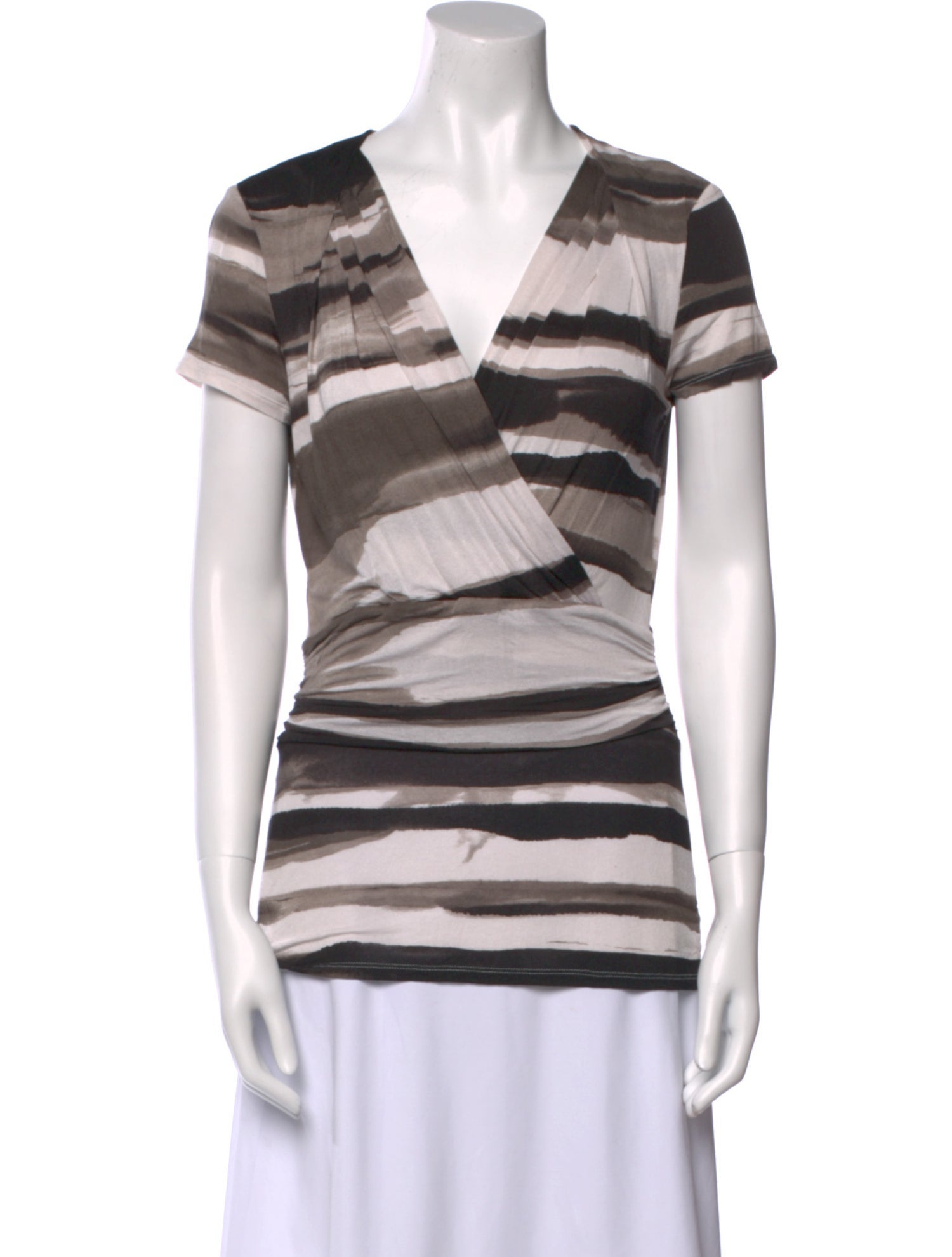 Max Mara Printed V-Neck T-Shirt