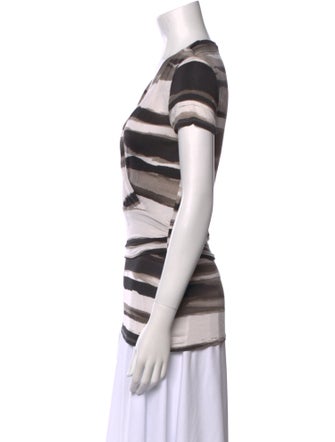 Max Mara Printed V-Neck T-Shirt