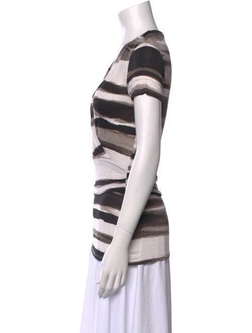 Max Mara Printed V-Neck T-Shirt