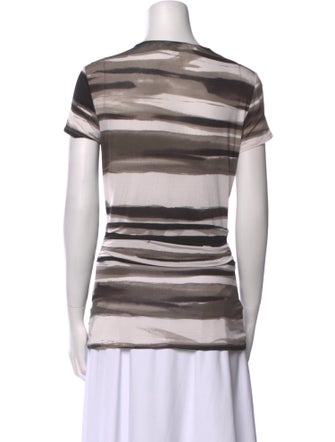 Max Mara Printed V-Neck T-Shirt