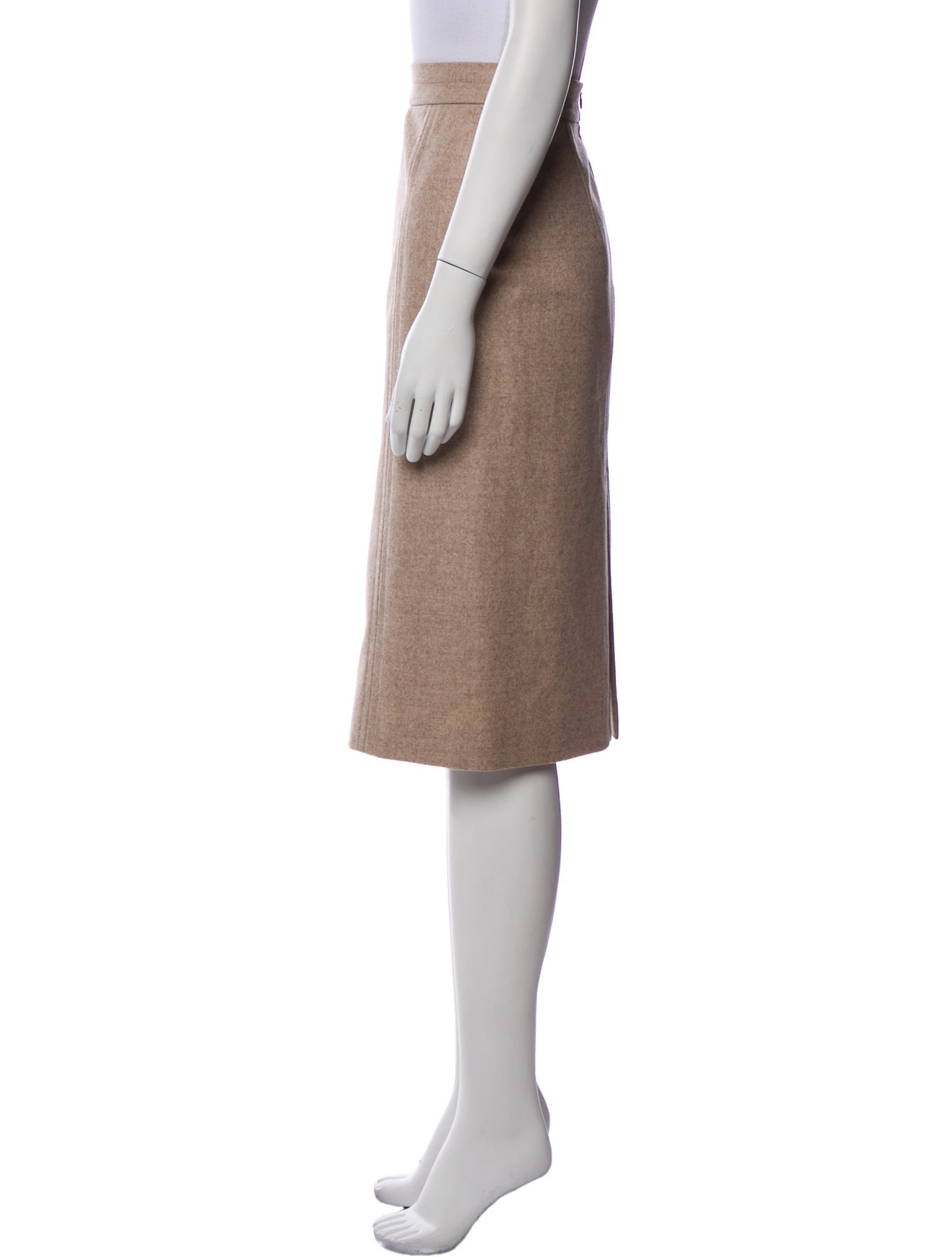Max Mara Virgin Wool Knee-Length Skirt