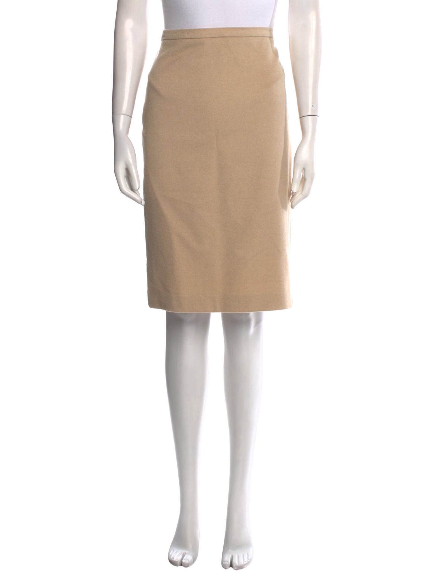 Max Mara Camel Hair Knee-Length Skirt
