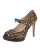 Max Mara Ponyhair Animal Print Pumps