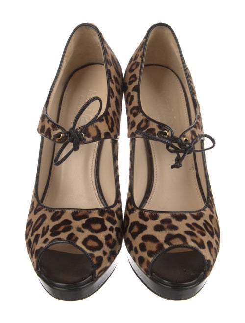 Max Mara Ponyhair Animal Print Pumps