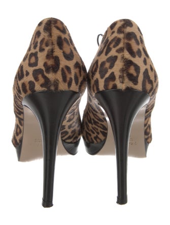 Max Mara Ponyhair Animal Print Pumps