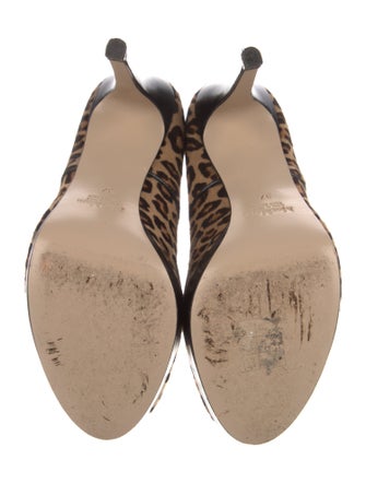 Max Mara Ponyhair Animal Print Pumps