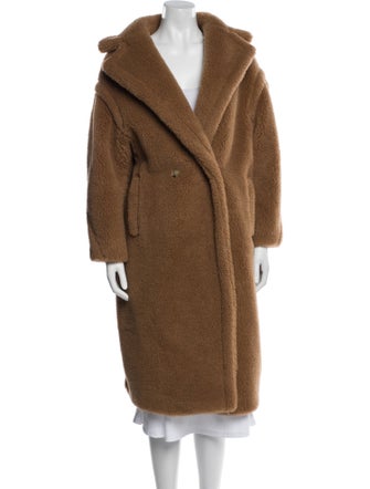 Max Mara Camel Hair Faux Fur Coat