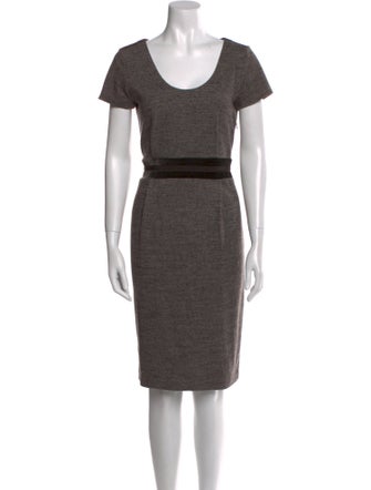 Max Mara Virgin Wool Knee-Length Dress