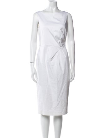 Max Mara Bateau Neckline Midi Length Dress