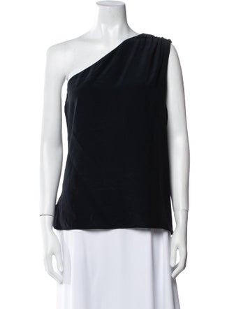 Max Mara Silk One-Shoulder Top