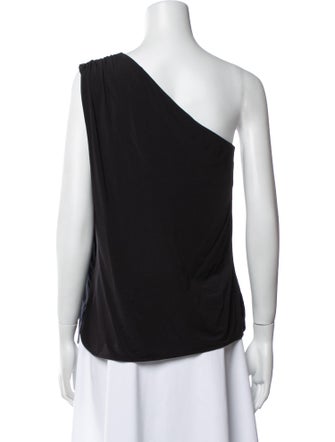Max Mara Silk One-Shoulder Top
