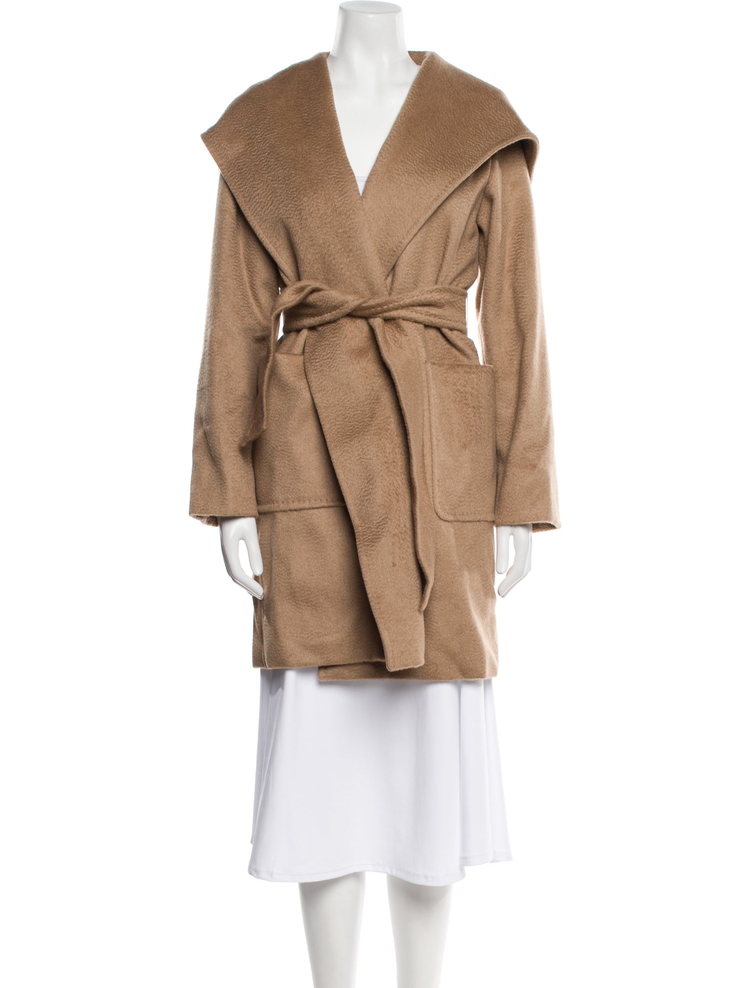 Max Mara Camel Hair Faux Fur Coat w/ Tags