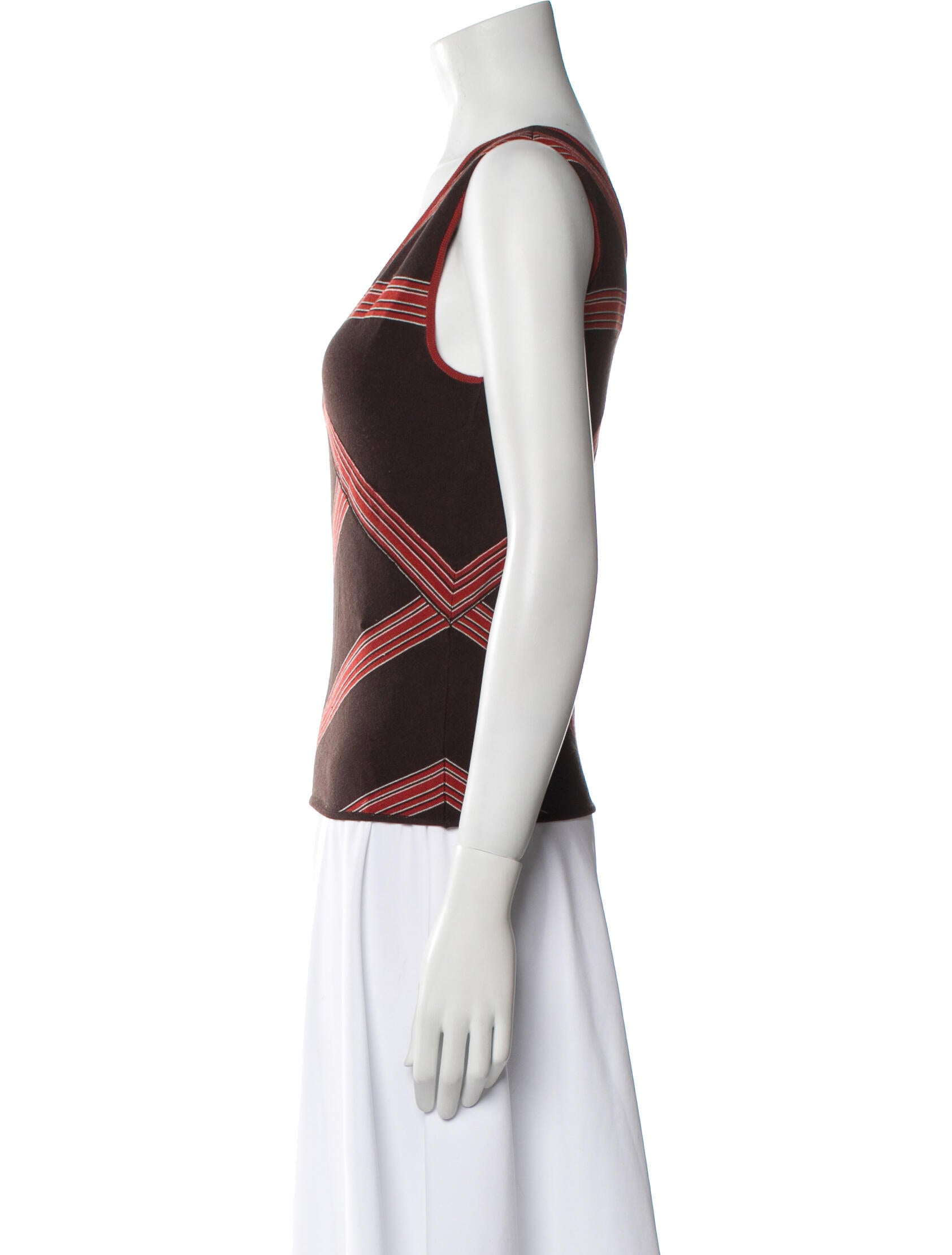 Max Mara Silk Striped Top