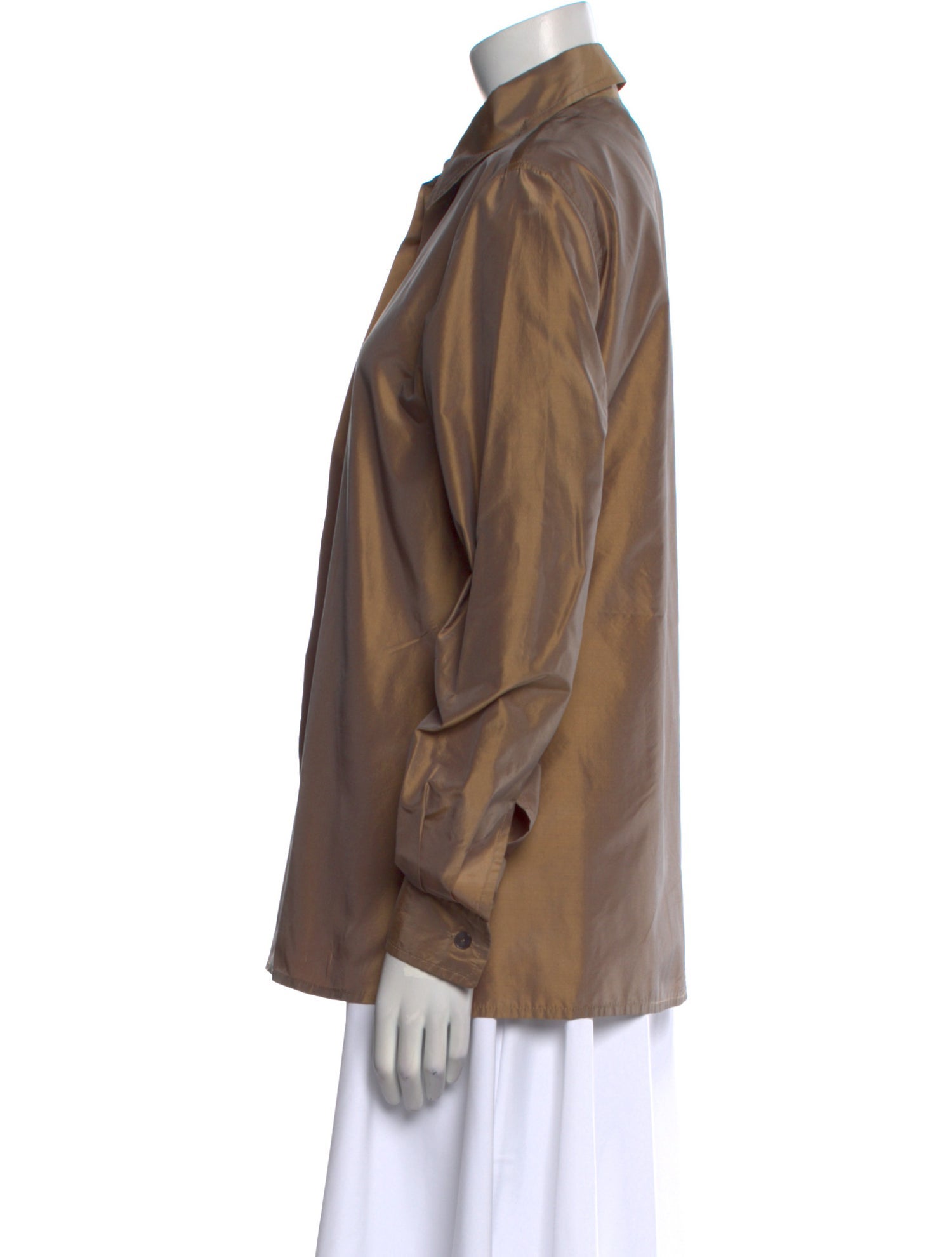 Max Mara Vintage Silk Button-Up Top