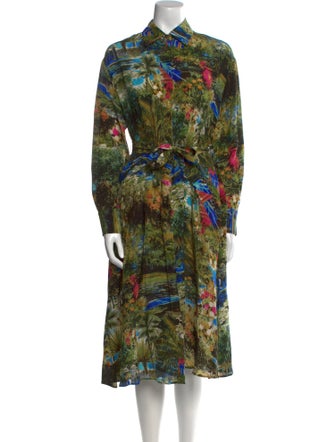 Max Mara Silk Midi Length Dress