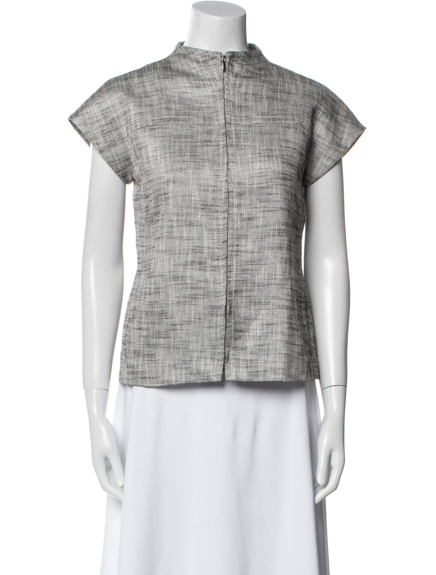 Max Mara Virgin Wool Tweed Pattern Vest