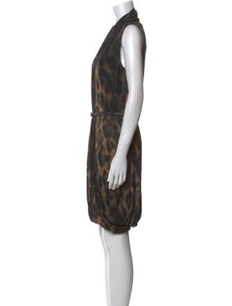 Max Mara Animal Print Mini Dress