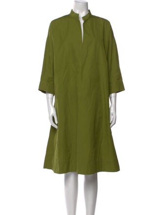 Max Mara Mock Neck Midi Length Dress