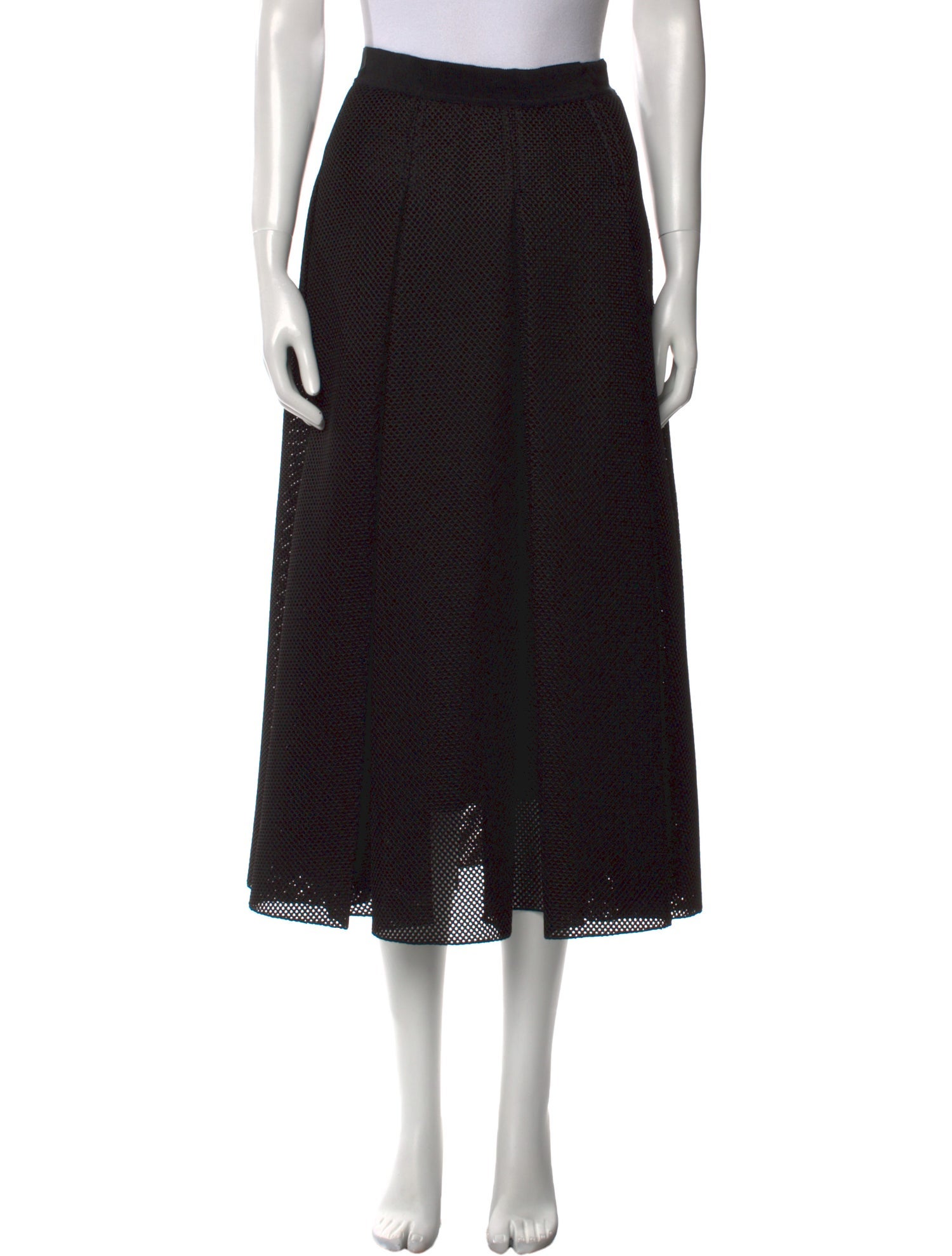 Max Mara Grosgrain Trim Knee-Length Skirt