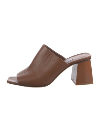 Max Mara Leather Slides