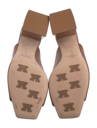 Max Mara Leather Slides