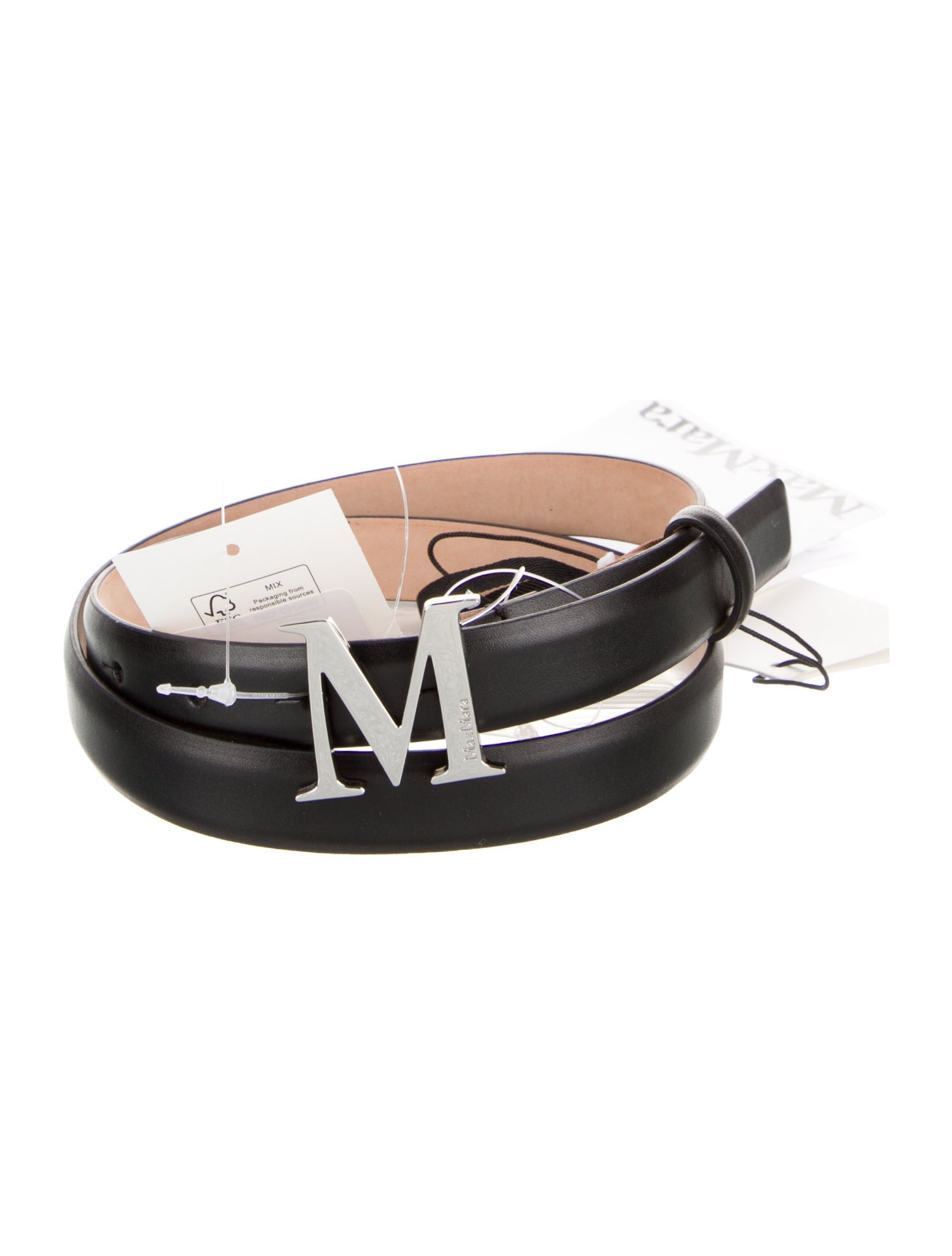 Max Mara Skinny Leather Belt w/ Tags