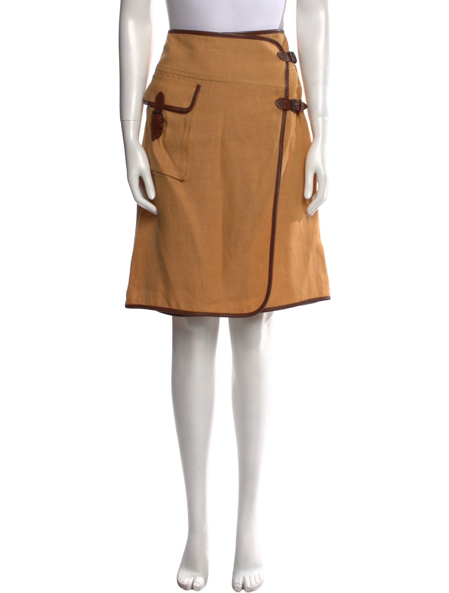 Max Mara Linen Knee-Length Skirt
