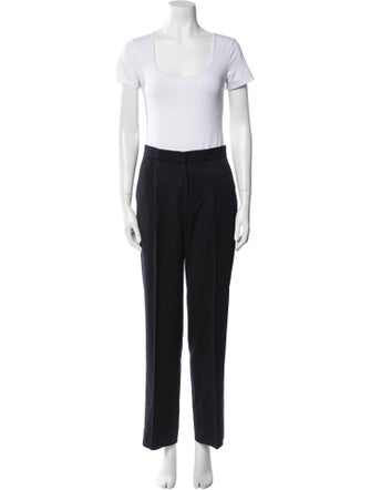 Max Mara Virgin Wool Houndstooth Print Pantsuit