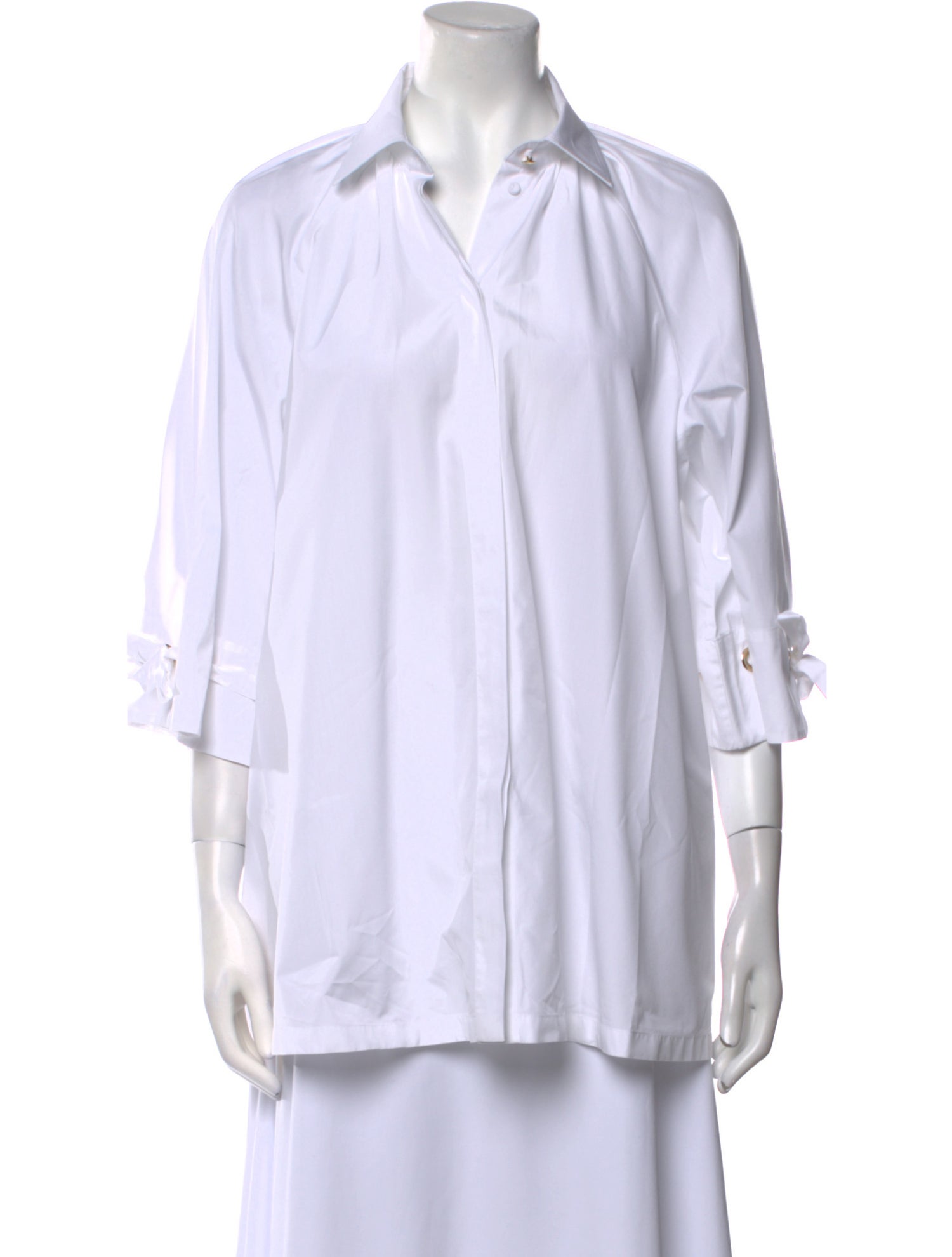 Max Mara Three-Quarter Sleeve Button-Up Top