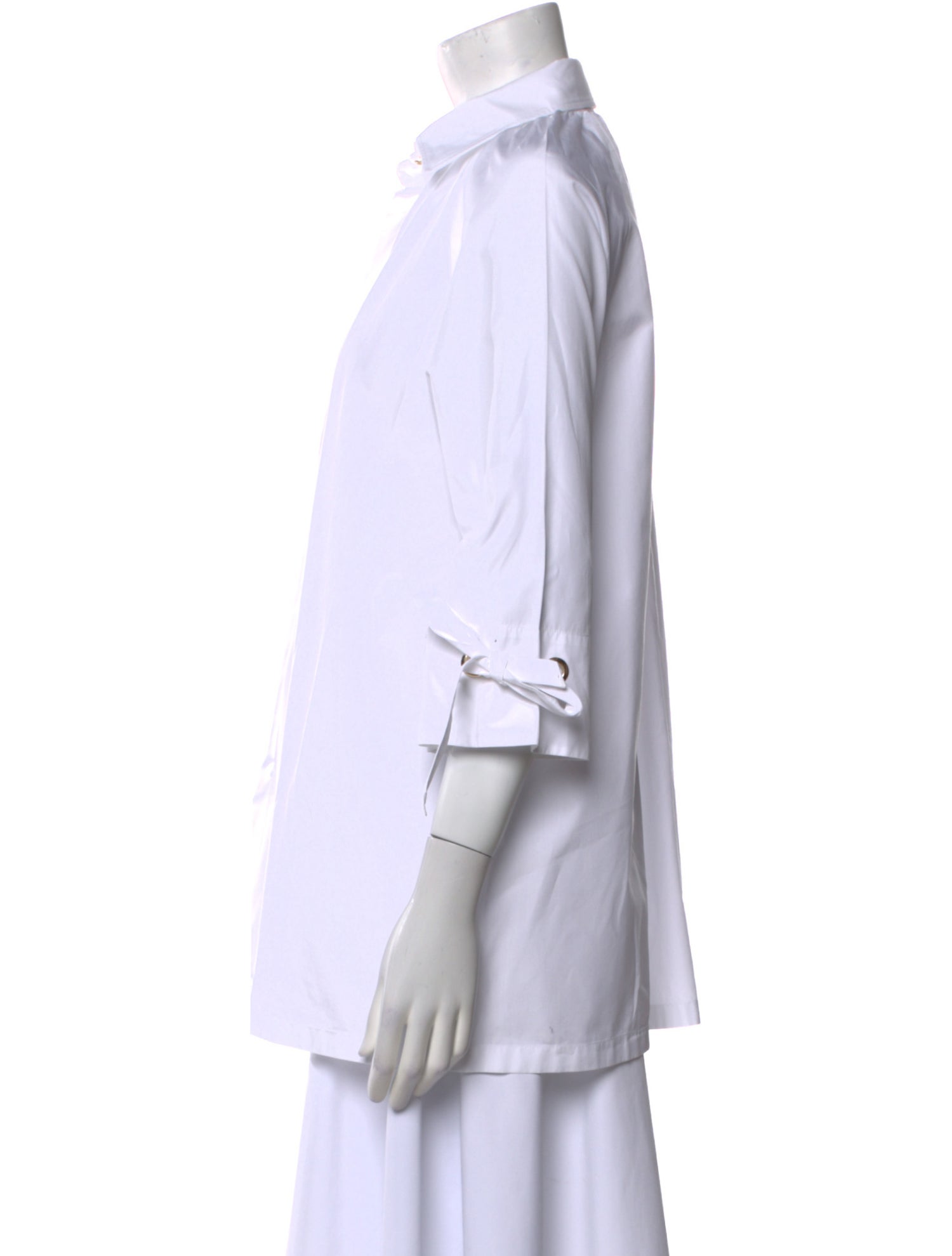 Max Mara Three-Quarter Sleeve Button-Up Top