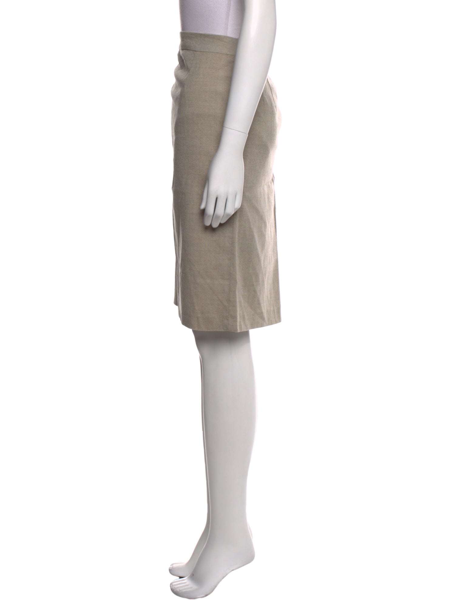 Max Mara Virgin Wool Knee-Length Skirt