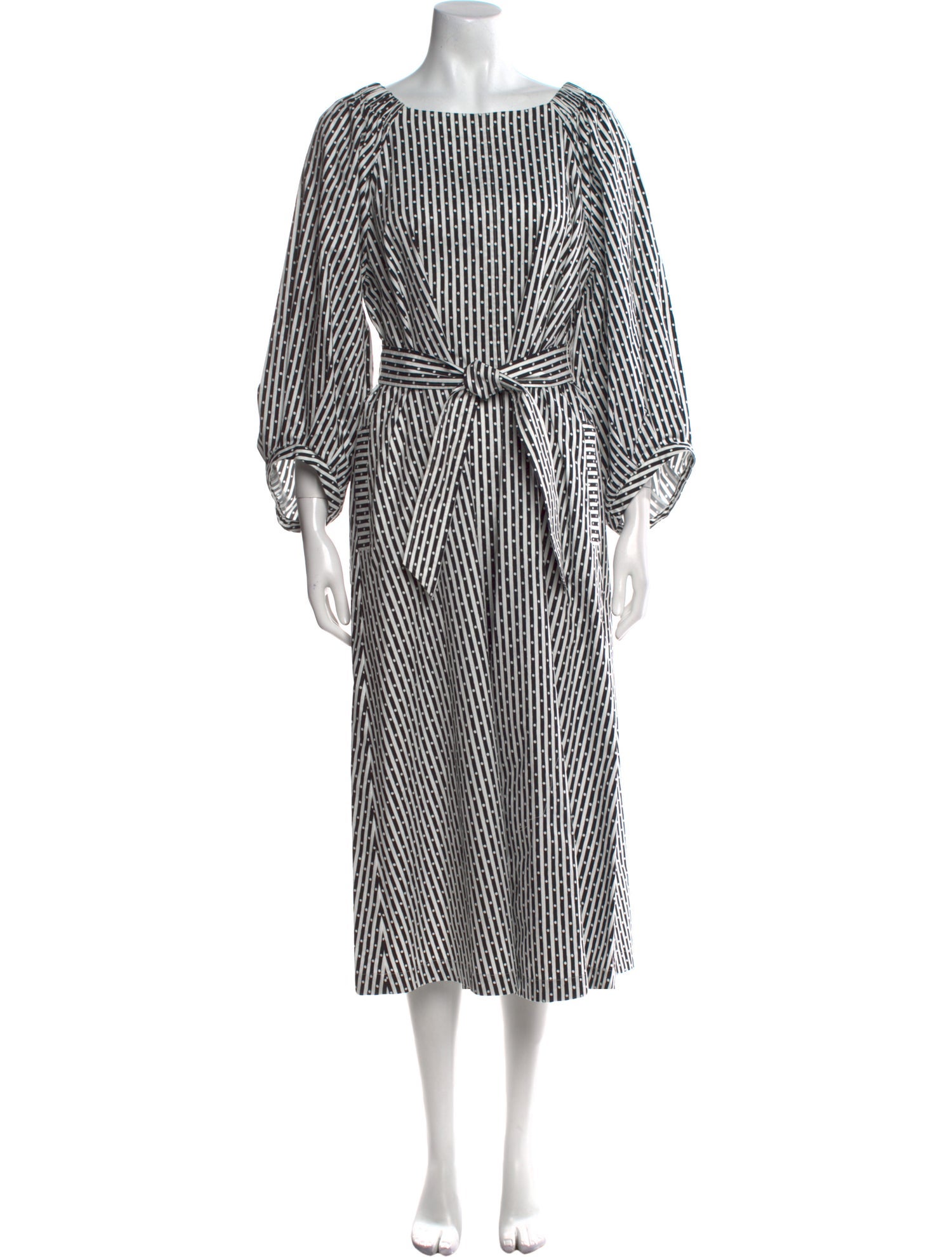 Max Mara Striped Midi Length Dress