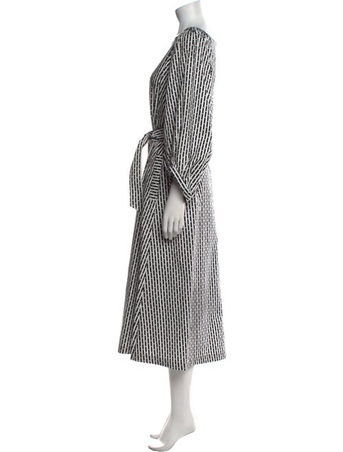 Max Mara Striped Midi Length Dress