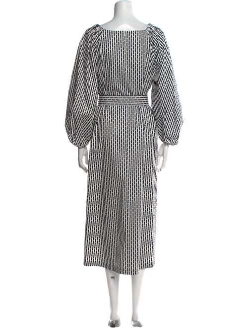 Max Mara Striped Midi Length Dress