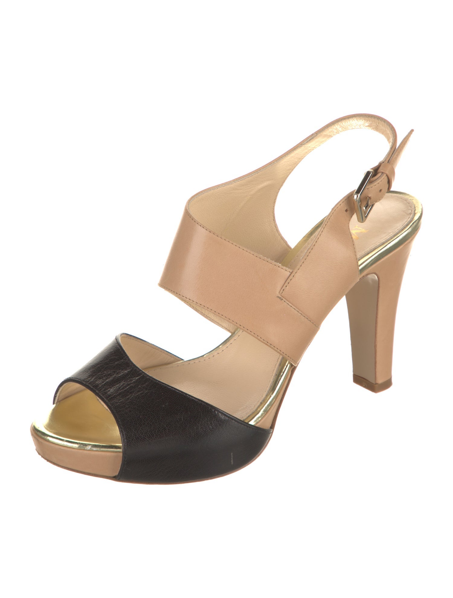 Max Mara Leather Slingback Sandals