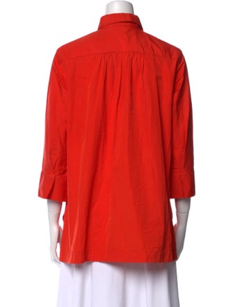 Max Mara Three-Quarter Sleeve Button-Up Top