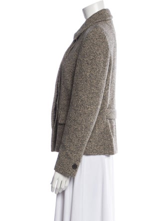 Max Mara Virgin Wool Tweed Pattern Blazer