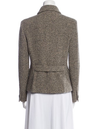 Max Mara Virgin Wool Tweed Pattern Blazer