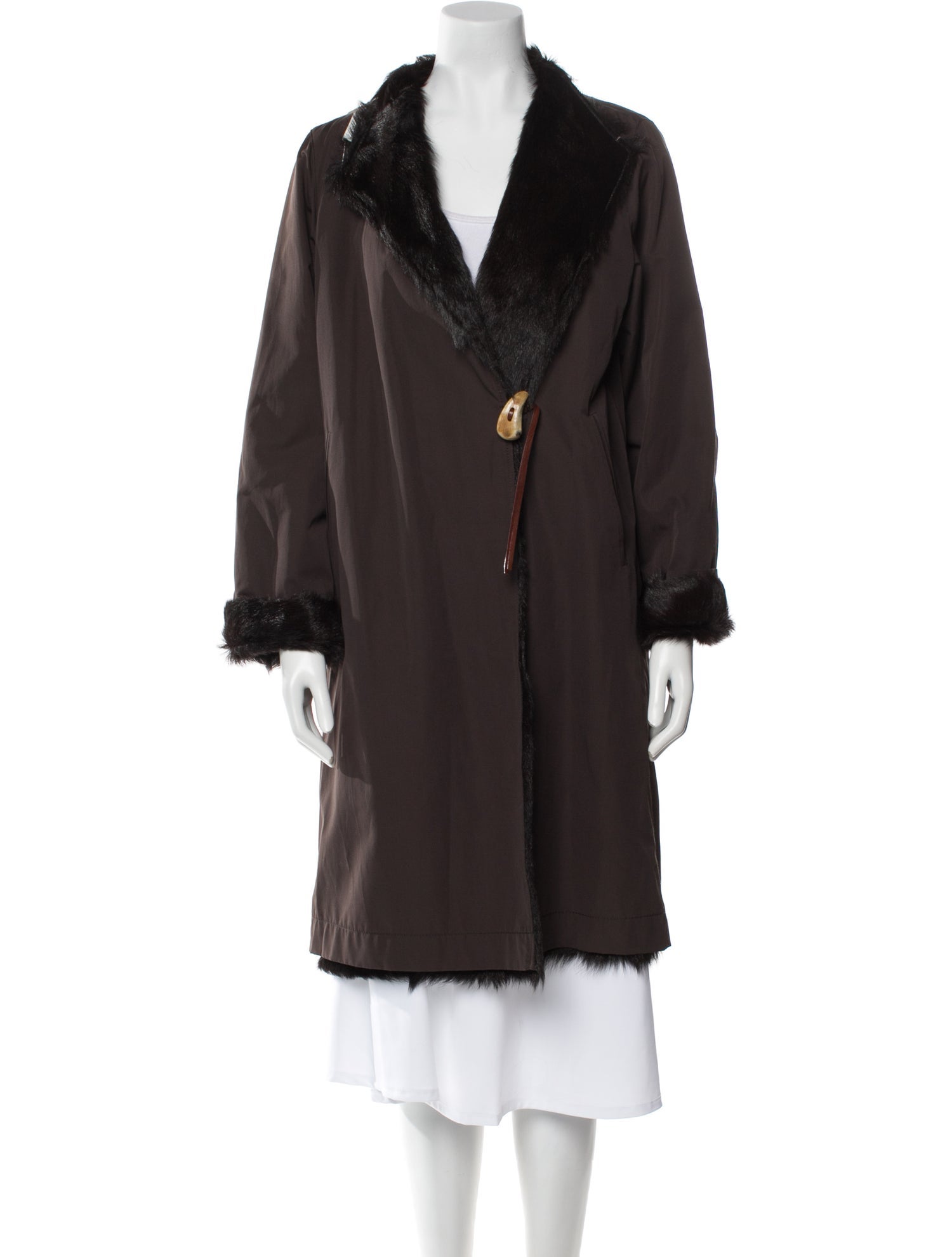 Max Mara Faux Fur Coat w/ Tags